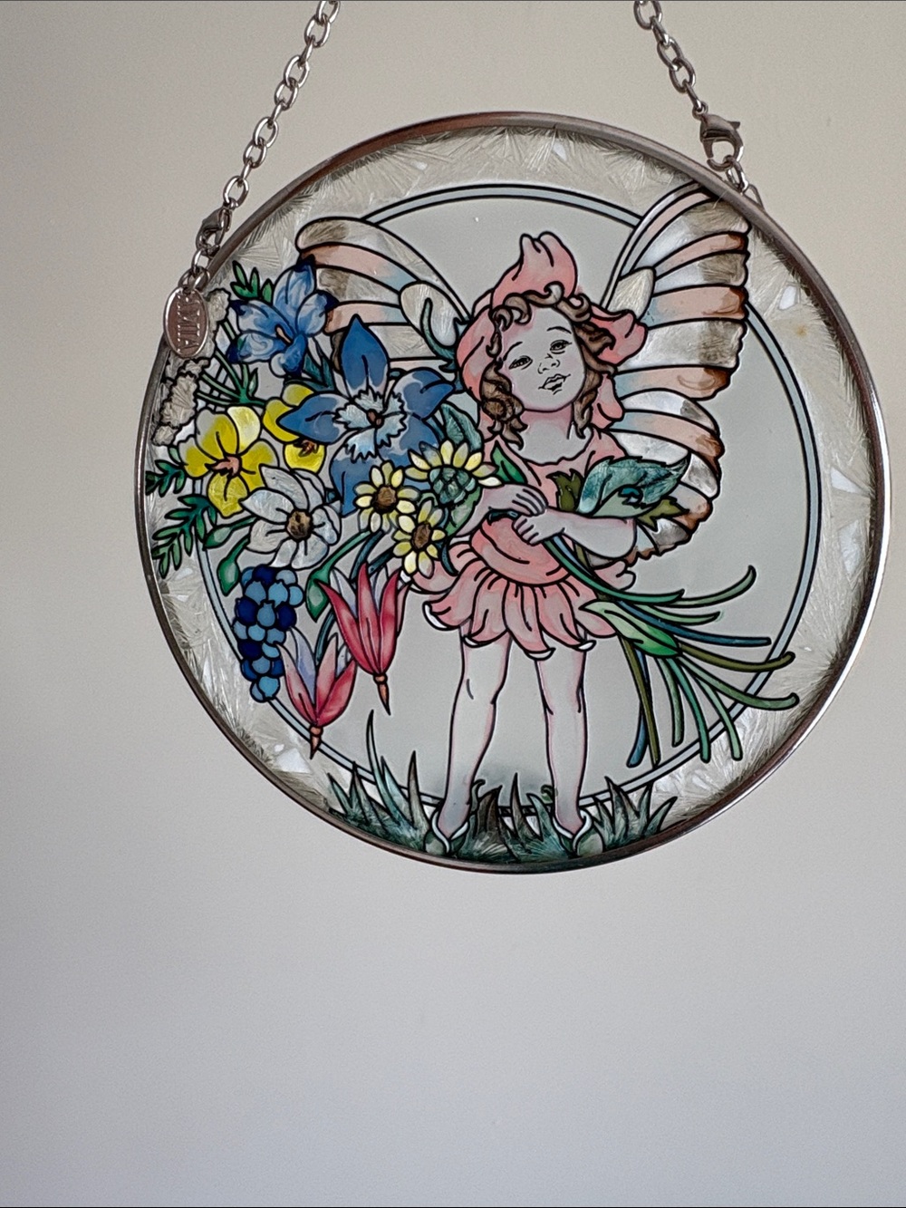 Sun catcher 4X4, Hand Painted Fairy design by AMIA